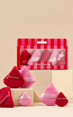 PrettyLittleThing Makeup Brushes & Tools*Spectrum Merry & Bright 6 Piece Velvet Powder Puff Set