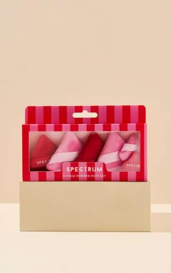 PrettyLittleThing Makeup Brushes & Tools*Spectrum Merry & Bright 6 Piece Velvet Powder Puff Set