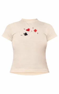 PrettyLittleThing T-Shirts*Ace Card Fitted T Shirt
