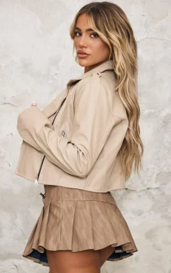 PrettyLittleThing Faux Leather Jackets*Basic Faux Leather Biker Jacket