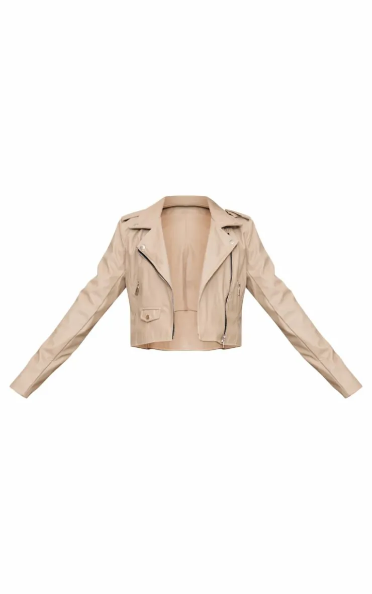 PrettyLittleThing Faux Leather Jackets*Basic Faux Leather Biker Jacket