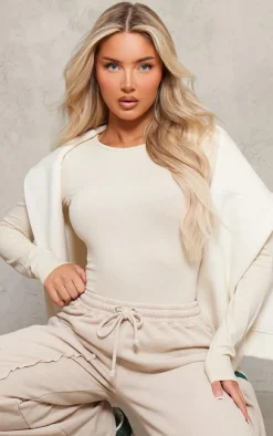 PrettyLittleThing Basic Tops*Basic Long Sleeve Crew Neck Bodysuit