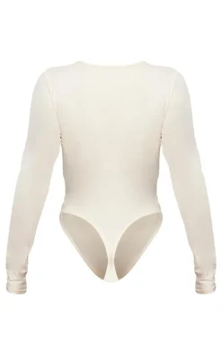 PrettyLittleThing Basic Tops*Basic Long Sleeve Crew Neck Bodysuit