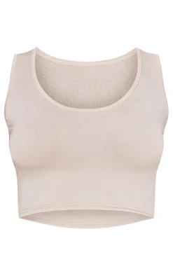 PrettyLittleThing Basic Tops*Basic Scoop Neck Crop Top