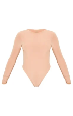PrettyLittleThing Basic Tops*Basic Slinky Long Sleeve Bodysuit