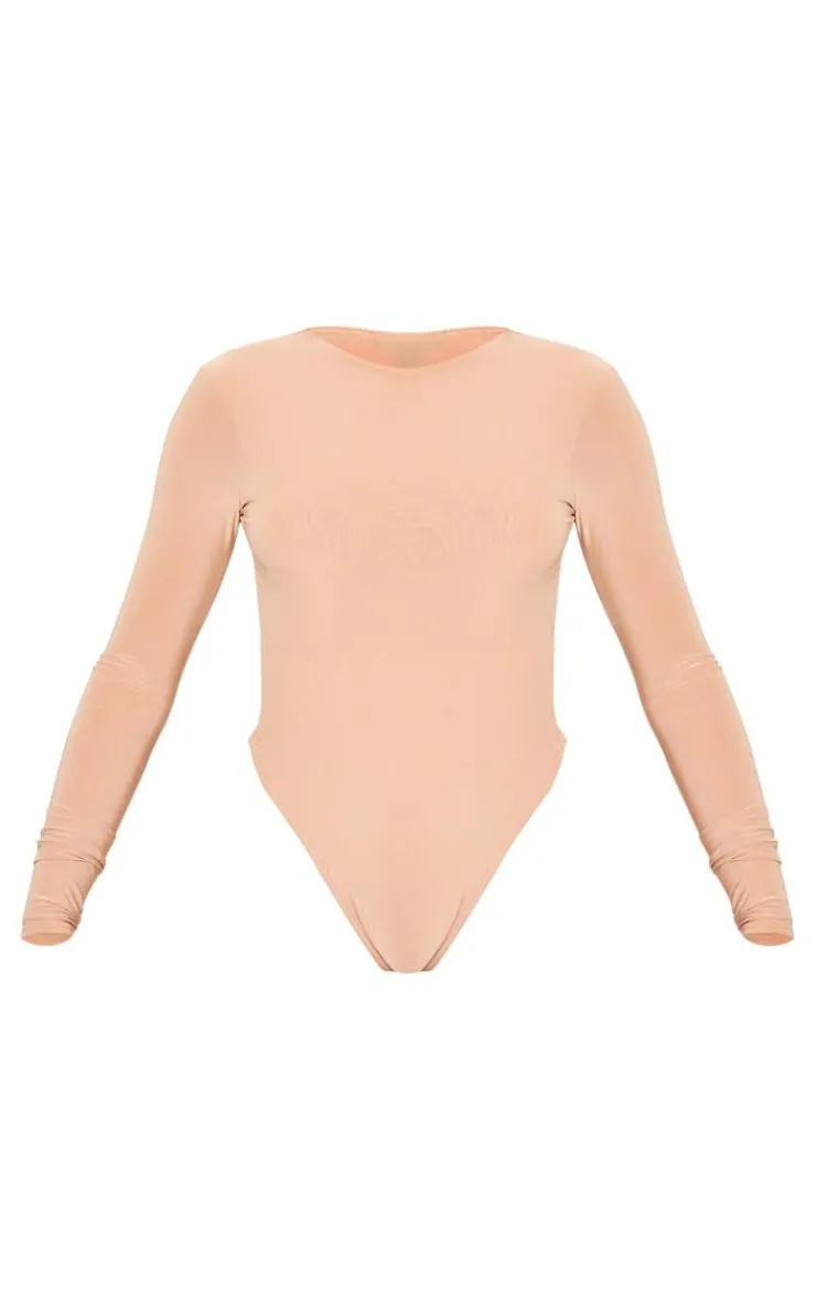 PrettyLittleThing Basic Tops*Basic Slinky Long Sleeve Bodysuit