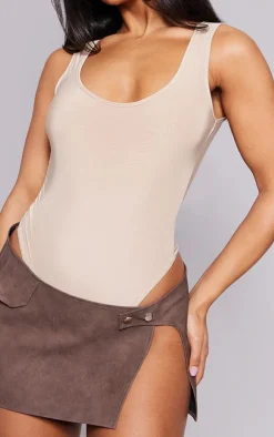 PrettyLittleThing Basic Tops*Basic Slinky Scoop Neck Bodysuit