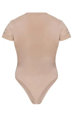 PrettyLittleThing Basic Tops*Basic Slinky Short Sleeve Bodysuit