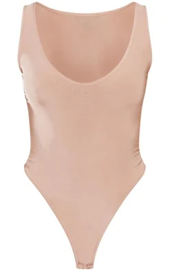 PrettyLittleThing Sleeveless Tops*Basic Slinky V Neck Bodysuit