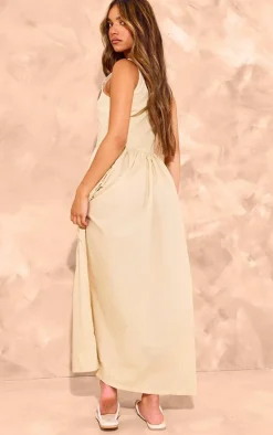Button Up Poplin Midaxi Dress-PrettyLittleThing Sale