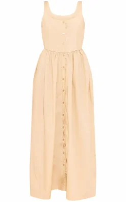 Button Up Poplin Midaxi Dress-PrettyLittleThing Sale