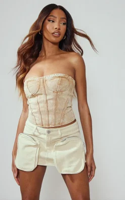 Cargo Pocket Mini Denim Skirt-PrettyLittleThing Clearance