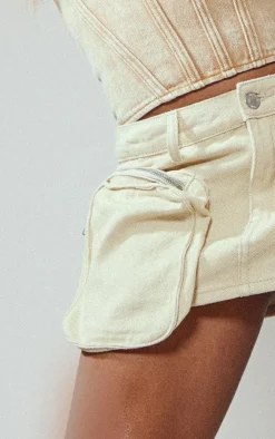 Cargo Pocket Mini Denim Skirt-PrettyLittleThing Clearance