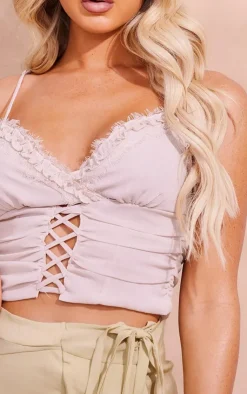 PrettyLittleThing Camisole*Chiffon Lace Trim Cami Top