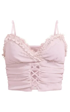 PrettyLittleThing Camisole*Chiffon Lace Trim Cami Top