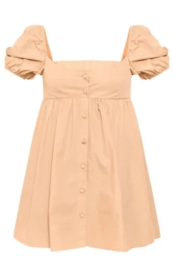 Cotton Button Down Smock Dress-PrettyLittleThing Hot