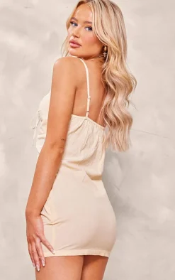 Cotton Cut Out Ruched Bodycon Dress-PrettyLittleThing Best