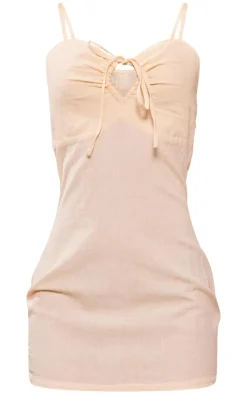 Cotton Cut Out Ruched Bodycon Dress-PrettyLittleThing Best