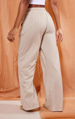 Stone Cotton Wide Leg Sweatpants