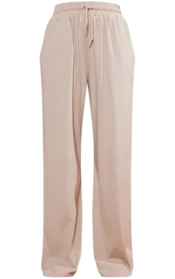 Stone Cotton Wide Leg Sweatpants