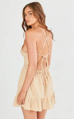 Cut Out Back Frill Shift Dress-PrettyLittleThing Clearance