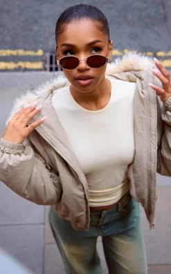 PrettyLittleThing Winter Coats & Jackets*Faux Fur Detachable Hood Parka Coat