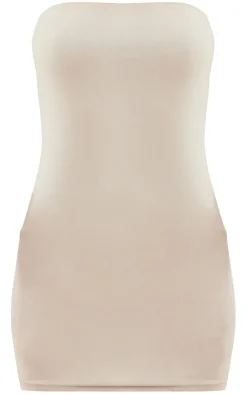 Faux Suede Bandeau Bodycon Dress-PrettyLittleThing Sale