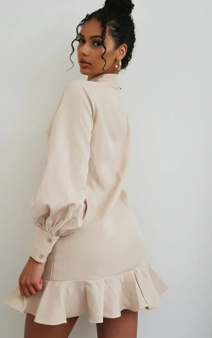 Frill Hem Shirt Dress-PrettyLittleThing Sale