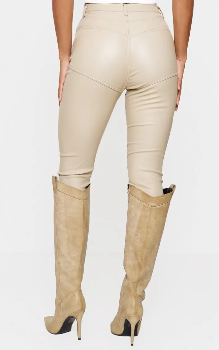 Stone Hourglass Coated Skinny Jeans
