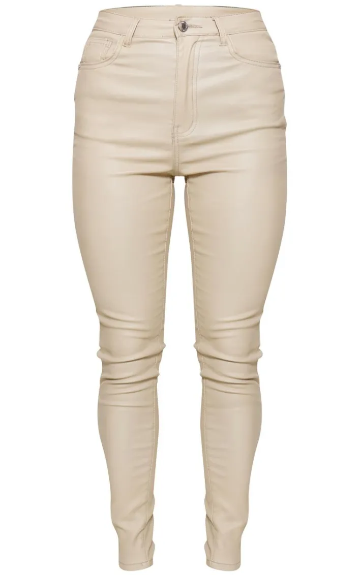 Stone Hourglass Coated Skinny Jeans