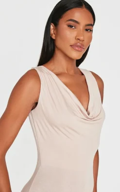 Jersey Cowl Neck Romper-PrettyLittleThing Outlet