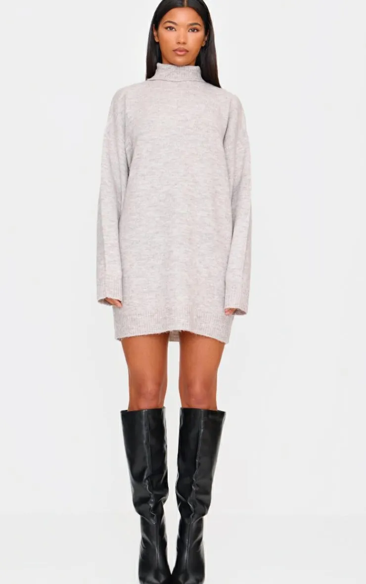 PrettyLittleThing Sweater Dresses*Knitted Slouchy Sweater Dress