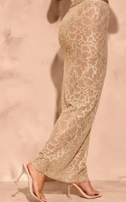 Discount PrettyLittleThing Lace Midaxi Skirt Stone
