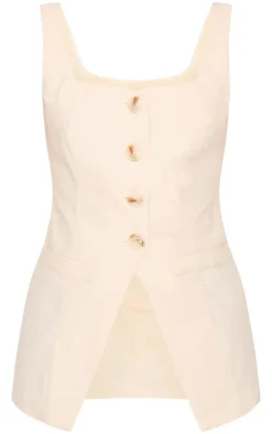Longline Square Neck Vest-PrettyLittleThing Sale