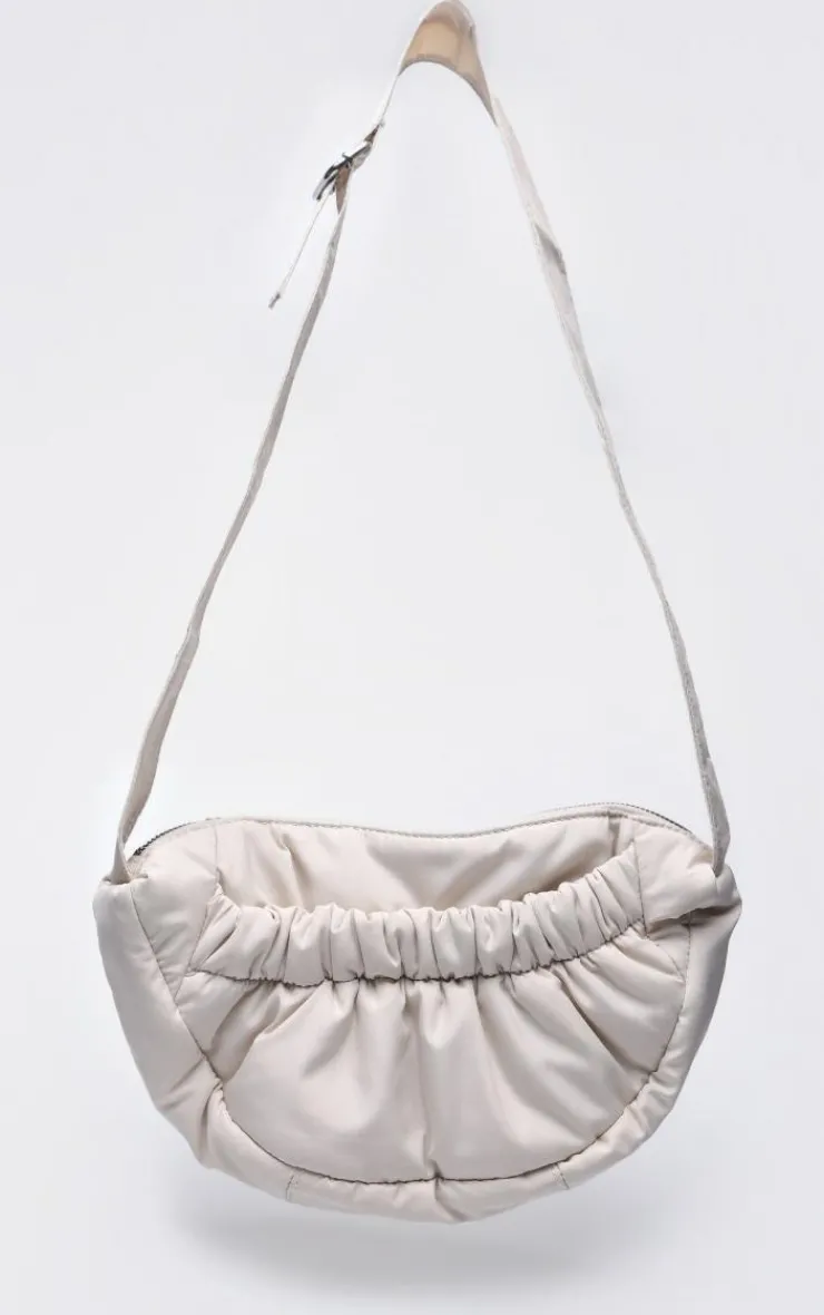 PrettyLittleThing Crossbody Bags*Nylon Ruched Pocket Cross Body Bag