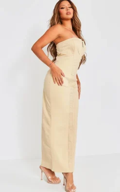 Panel Detail V Wire Bodycon Maxi Dress-PrettyLittleThing Best