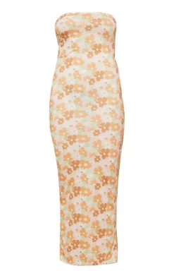 Pastel Floral Print Bandeau Maxi Dress-PrettyLittleThing Hot