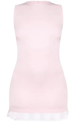 Pleated Hem Detail Shift Dress-PrettyLittleThing Discount