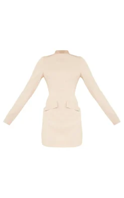 Pocket Detail High Neck Mini Dress-PrettyLittleThing Clearance