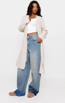 PrettyLittleThing Cardigans*Ribbed Knitted Midi Cardigan