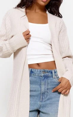 PrettyLittleThing Cardigans*Ribbed Knitted Midi Cardigan