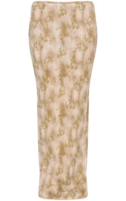 Outlet PrettyLittleThing Sequin Mid Rise Maxi Skirt Stone