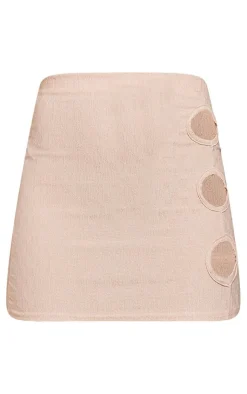 Sheer Textured Cut Out Mini Skirt-PrettyLittleThing Discount
