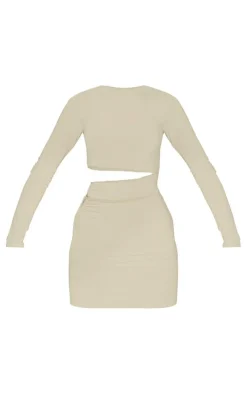 Slinky Cut Out Waist Ring Detail Bodycon Dress-PrettyLittleThing New
