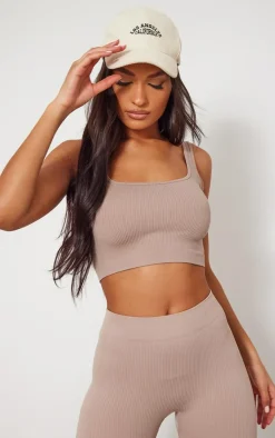 PrettyLittleThing Snatched*Snatched Rib Sleeveless Crop Top
