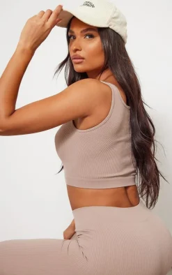 PrettyLittleThing Snatched*Snatched Rib Sleeveless Crop Top