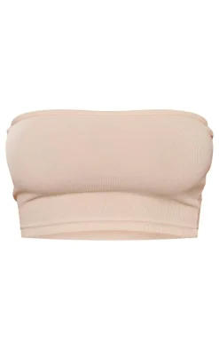 PrettyLittleThing Basic Tops*Soft Basic Rib Bandeau Crop Top