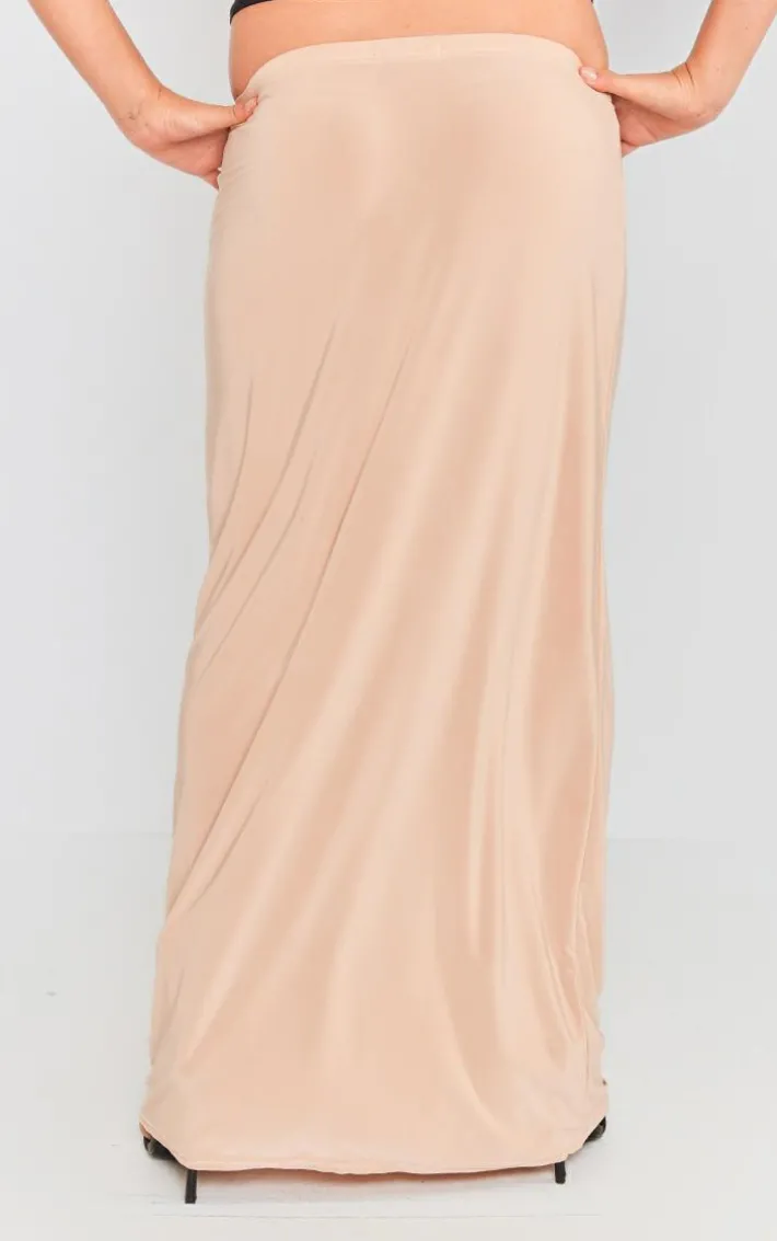 Stone Soft Touch Low Rise Drapy Maxi Skirt