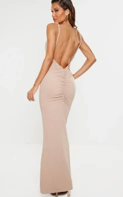 Soft Touch Twist Detail Backless Maxi Dress-PrettyLittleThing Sale