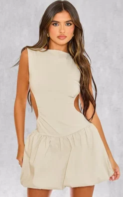 Stretch Woven Cut Out Backless Shift Dress-PrettyLittleThing Hot